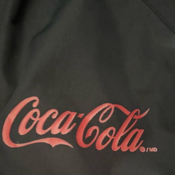 Brand New Official Coca Cola Jacket Women’s Windbreaker Size Large Black - Picture 4 of 6